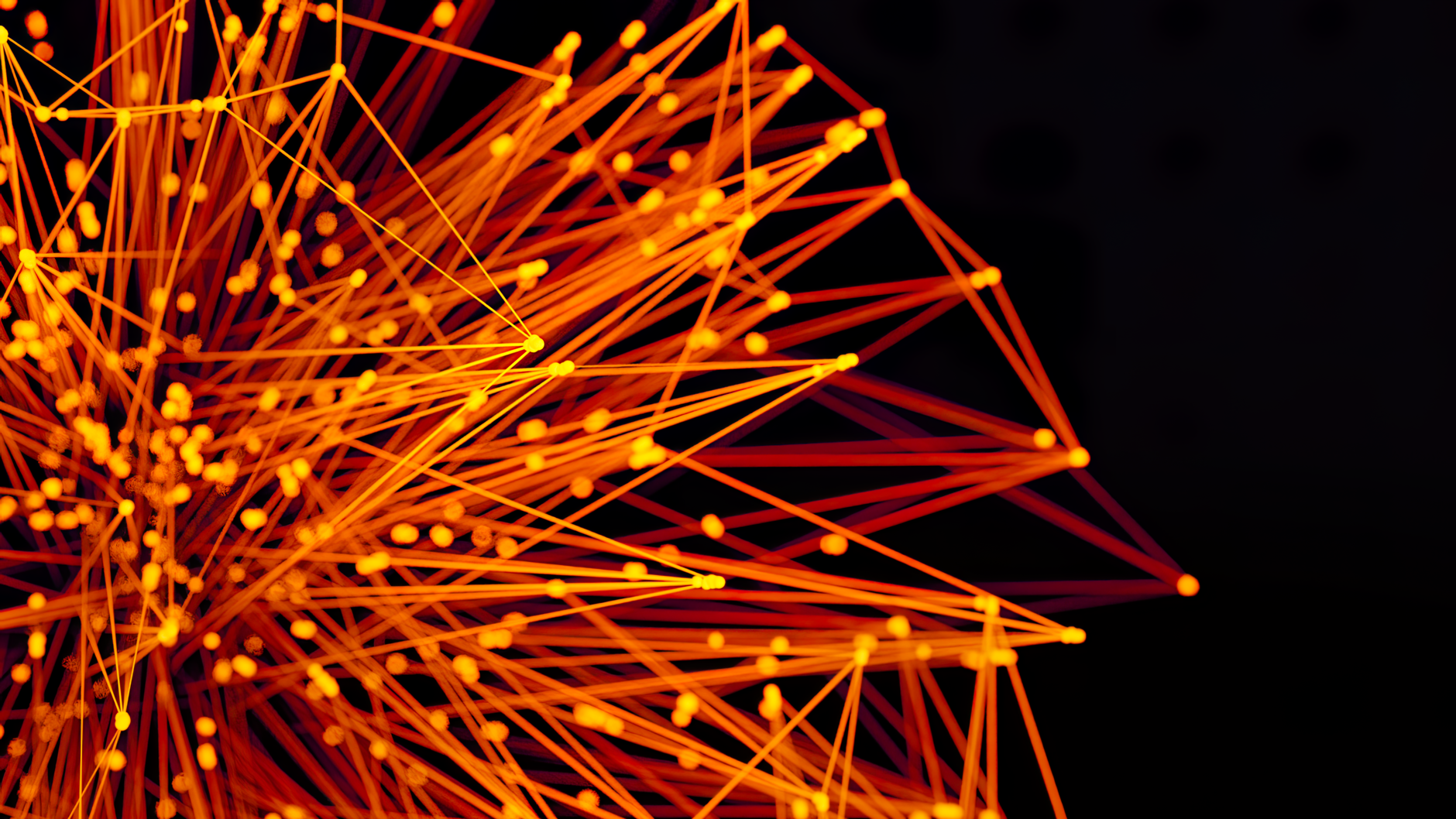 Digital graph of connected nodes illustrating a directed acyclic network