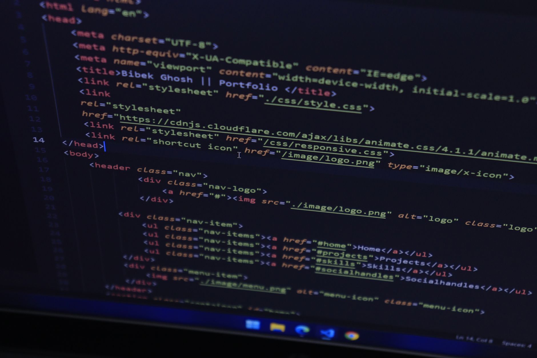 Computer screen showing trading bot code and crypto charts