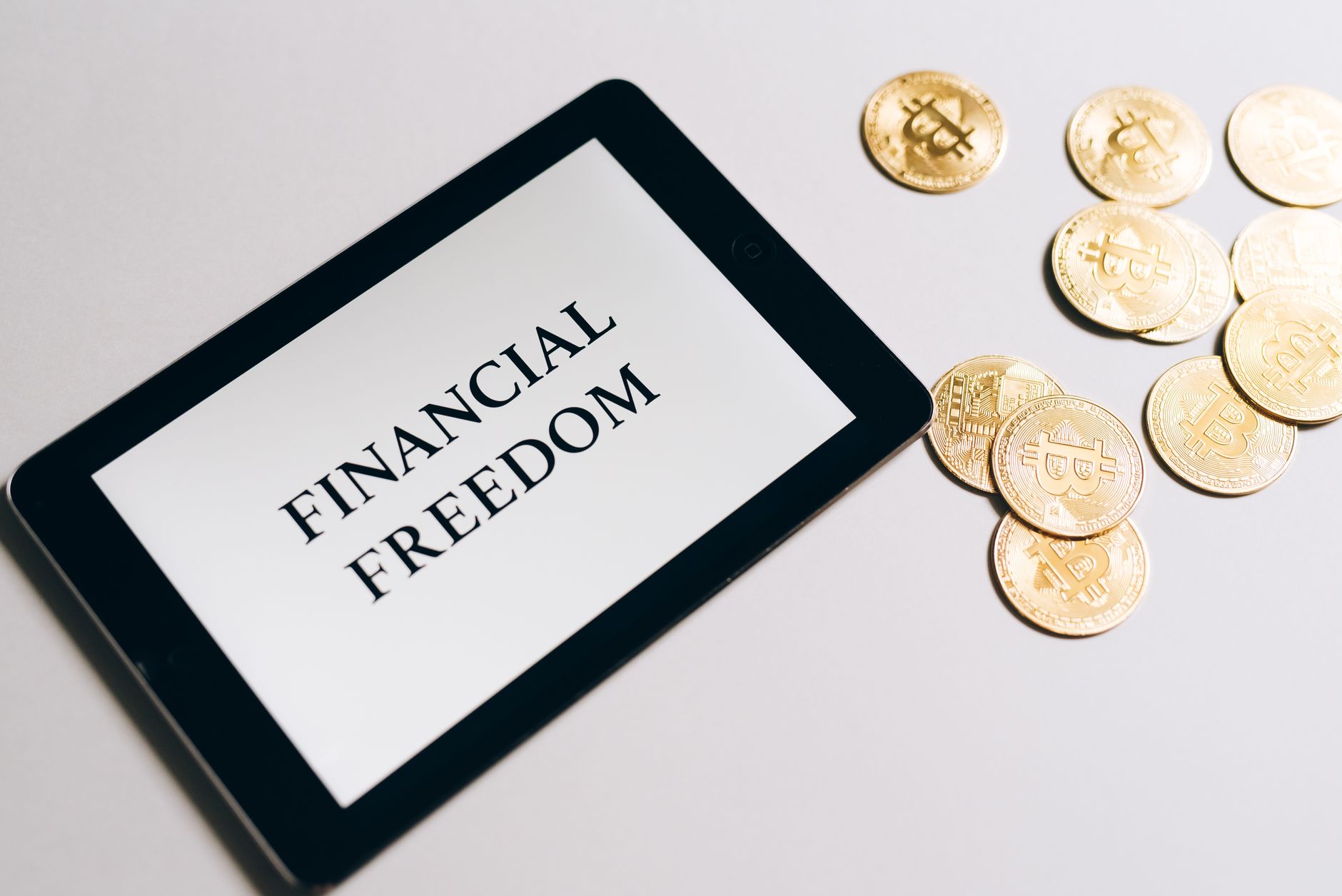 Hardware crypto wallet device held in hands